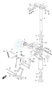 DF 9.9B drawing Swivel Bracket Remote Control