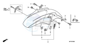 CB1300A9 BR / ABS MME - (BR / ABS MME) drawing FRONT FENDER