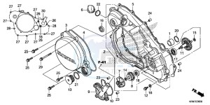 CRF250RE CRF250R Europe Direct - (ED) drawing R. CRANKCASE COVER/WATER PUMP