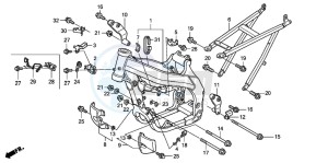 CRF450R drawing FRAME BODY (CRF450R5,6,7,8)