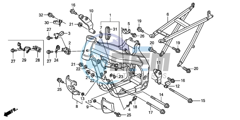 FRAME BODY (CRF450R5,6,7,8)