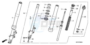 CB600F39 Europe Direct - (ED / ST) drawing FRONT FORK