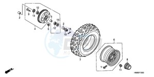 TRX250TMA U drawing FRONT WHEEL