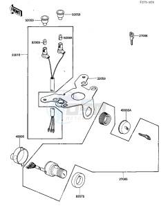 KLF 185 A [BAYOU 185] (A1-A1A) [BAYOU 185] drawing IGNITION SWITCH