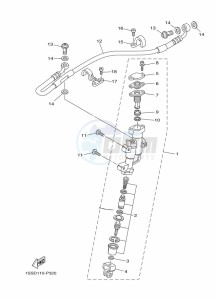 YZ250 (B9U2) drawing REAR MASTER CYLINDER