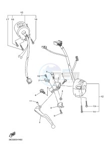 XJ6F 600 DIVERSION F (1CWJ) drawing HANDLE SWITCH & LEVER