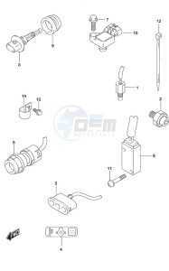 DF 30A drawing Sensor/Switch Tiller Handle w/Power Tilt