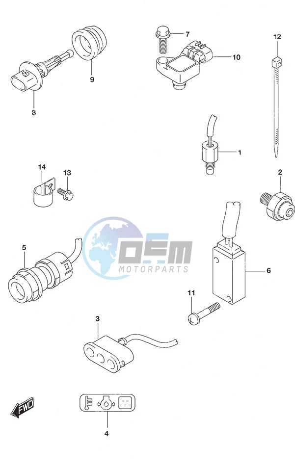 Sensor/Switch Tiller Handle w/Power Tilt