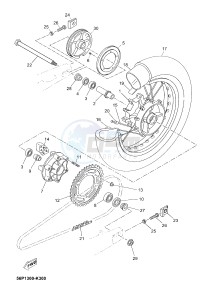 XT660ZA XT660Z ABS TENERE (2BE3 2BE3 2BE3) drawing REAR WHEEL