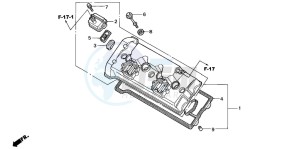 CBR600F drawing CYLINDER HEAD COVER