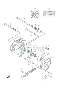 DF 9.9A drawing Clamp Bracket Non-Remote Control