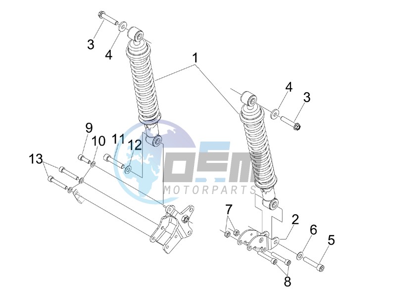 Rear suspension - Shock absorbers