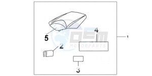 CBR1000RR9 France - (F / CMF MME REP) drawing REAR SEAT COWL PEARL SIREN BLUE