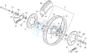 MX 50 drawing Rear wheel - Enduro