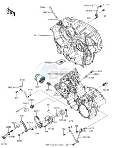 BRUTE FORCE 750 4x4i EPS KVF750HHF EU drawing Oil Pump