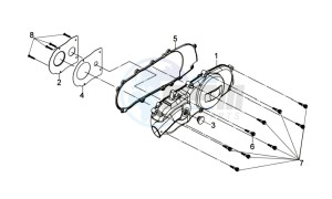 JOYRIDE 200 EFI drawing CRANKCASE COVER LEFT