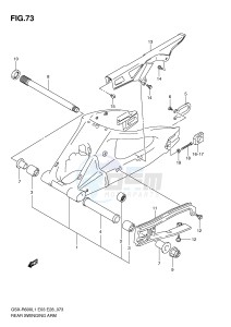 GSX-R600 (E3) drawing REAR SWINGING ARM