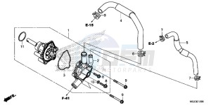 CBR500RD CBR500R UK - (E) drawing WATER PUMP