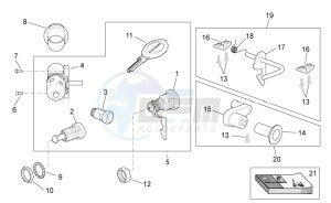 Scarabeo 50 4t 4v net drawing Decal - Lock hardware kit