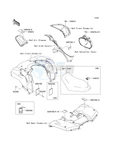 KVF 750 C [BRUTE FORCE 750 4X4I] (C6F-C7F) C6F drawing LABELS