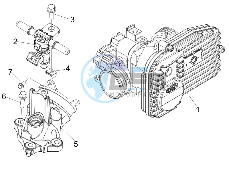 Throttle body - Injector - Union pipe