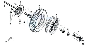 X'PRO 50 25KMH (L8) NL EURO4 drawing FRONT WHEEL