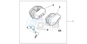 CBF600SA drawing STANDARD PANNIER SET - NORTH POLE BLUE MET