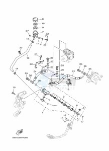 XSR900 MTM850 (BAED) drawing REAR MASTER CYLINDER