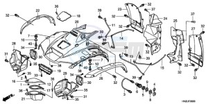 TRX500FA9 Australia - (U) drawing FRONT FENDER