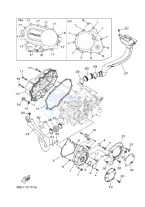 YFM450FWBD KODIAK 450 EPS (BB5A) drawing CRANKCASE COVER 1