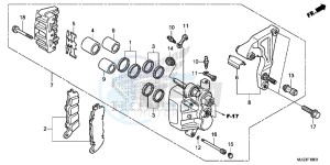 GL1800BE F6B Bagger - GL1800BE UK - (E) drawing REAR BRAKE CALIPER