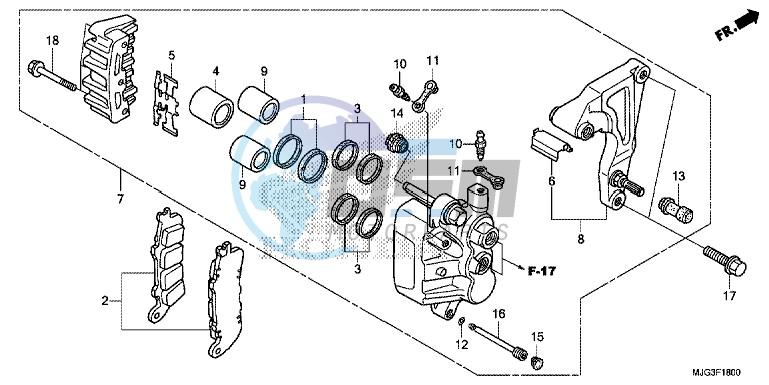 REAR BRAKE CALIPER