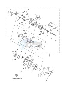 YFM700R YFM700RSE RAPTOR 700R (1VSA 1VSB 1VSC) drawing REAR BRAKE CALIPER