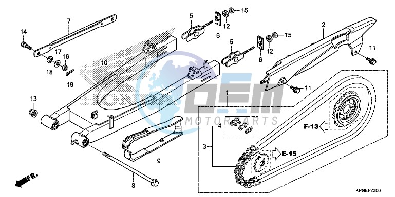 SWINGARM/CHAIN CASE