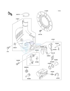 KMX 125 A [KMX 125] (A12-A14) [KMX 125] drawing FRONT BRAKE