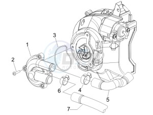 Beverly 125 e3 drawing Cooler pump