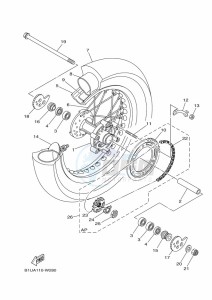 XT250 XT250M (B1UC) drawing REAR WHEEL