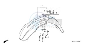 CRF450X9 Europe Direct - (ED) drawing FRONT FENDER