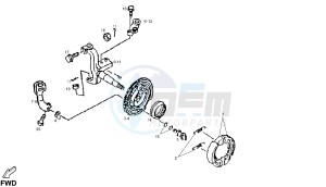 DXR - 250 CC drawing BRAKE SHOES HOLDER