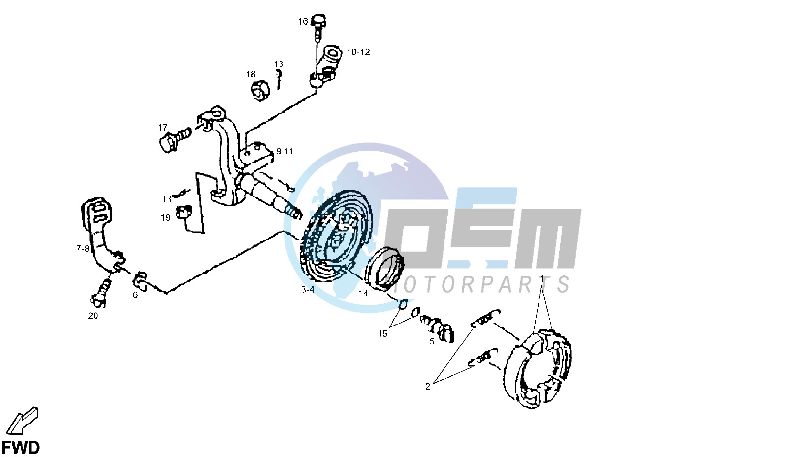 BRAKE SHOES HOLDER