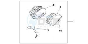 CBF600NA drawing STANDARD PANNIER SET - NORTH POLE BLUE MET