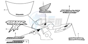 CBR1100XX SUPER BLACKBIRD drawing STRIPE/MARK (X/Y/1/2/3/4)