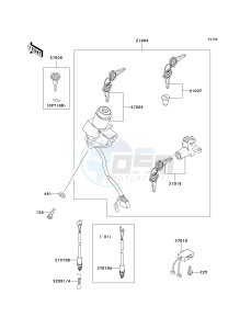 KZ 1000 P [POLICE 1000] (P20-P24) [POLICE 1000] drawing IGNITION SWITCH_LOCKS_REFLECTORS