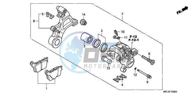 REAR BRAKE CALIPER