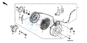 TRX250TEB drawing RECOIL STARTER