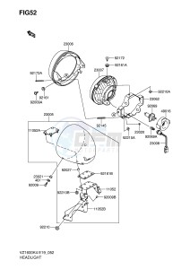 VZ1600 (E19) drawing HEADLIGHT