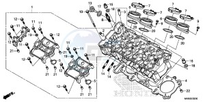 CBR1000RAG CBR1000 - Fireblade ABS Europe Direct - (ED) drawing CYLINDER HEAD