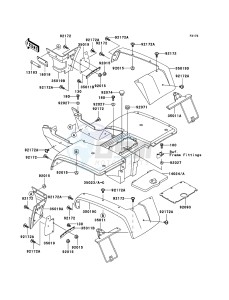 KLF300 KLF300-B18 EU GB drawing Rear Fender(s)