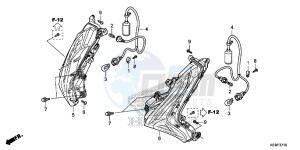 SH125SE SH125S UK - (E) drawing FRONT WINKER