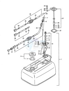 DT 4 drawing Fuel Tank (1988 to 1992)